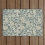 William Morris Double Bough Slate Blue Outdoor Rug Gallery Image 1