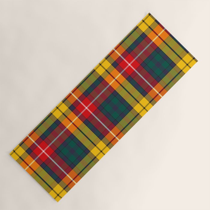 Buchanan Scottish Tartan Yoga Mat Gallery Image 1
