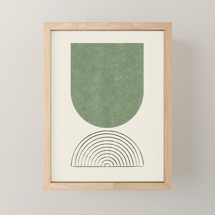 Arch balance green 2 Mini Art Print Gallery Image 1