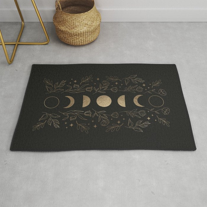 Gold Moon Phases Rug Gallery Image 1