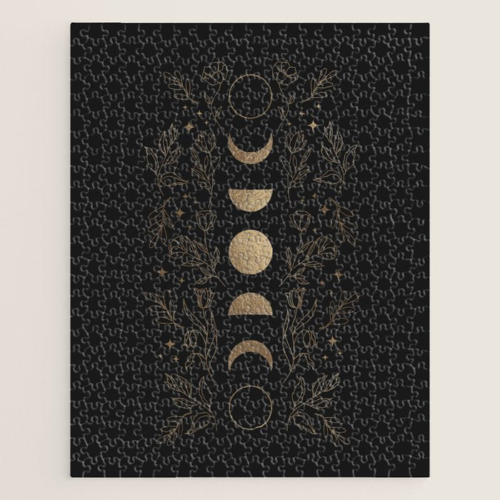 Gold Moon Phases Jigsaw Puzzle Gallery Image 1