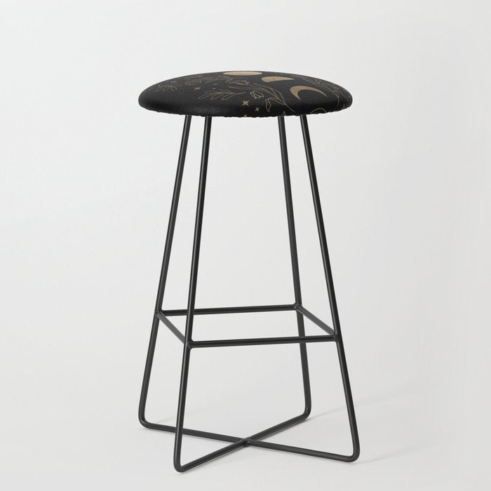 Gold Moon Phases Stool Gallery Image 1