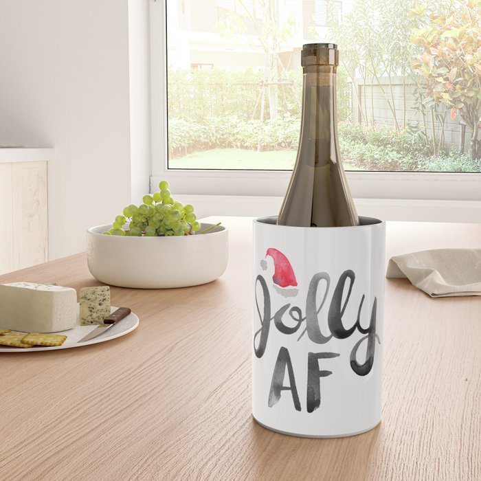 Jolly AF - Black Typography Wine Chiller Gallery Image 4