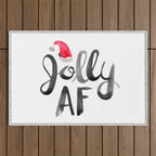 Jolly AF - Black Typography Outdoor Rug Gallery Image 1