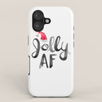 Jolly AF - Black Typography iPhone Case Gallery Image 1