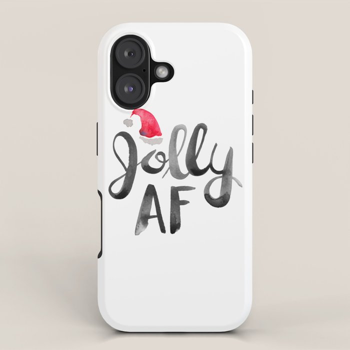 Jolly AF - Black Typography iPhone Case Gallery Image 1