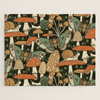 Mushroom Garden Winter Night Jigsaw Puzzle Gallery Image 1