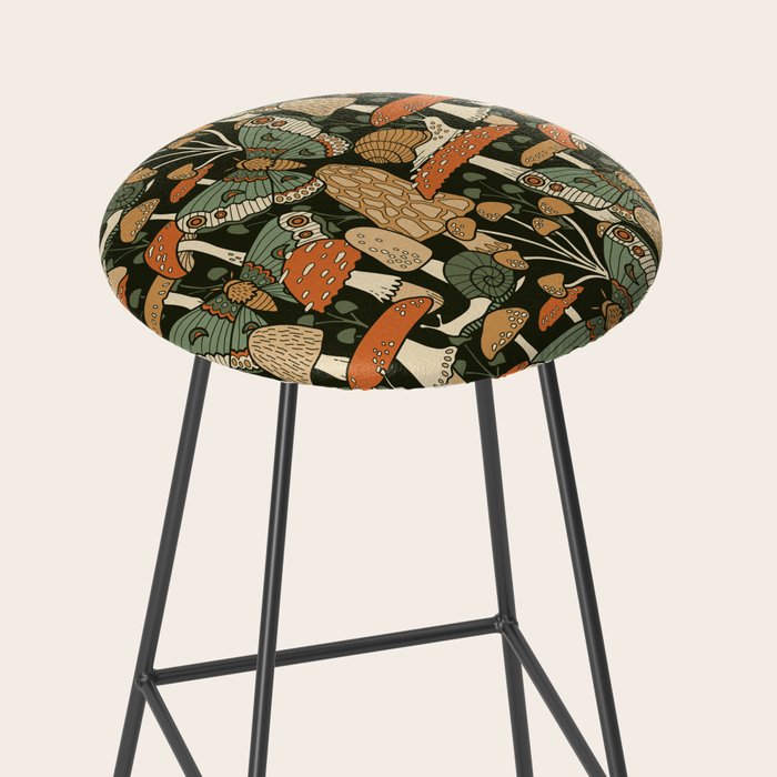 Mushroom Garden Winter Night Stool Gallery Image 2