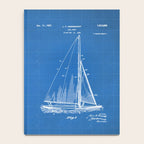 Sailboat Patent - Yacht Art - Blueprint Notebook Gallery Image 4