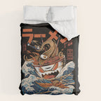 The black Great Ramen Comforter Gallery Image 6
