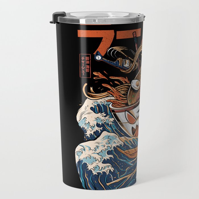 The black Great Ramen Travel Mug Gallery Image 3