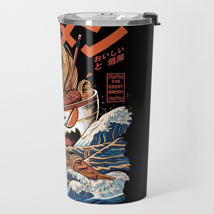 The black Great Ramen Travel Mug Gallery Image 2