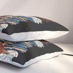 The black Great Ramen Pillow Sham Gallery Image 3