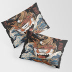 The black Great Ramen Pillow Sham Gallery Image 3