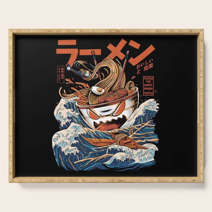 The black Great Ramen Serving Tray Gallery Image 1