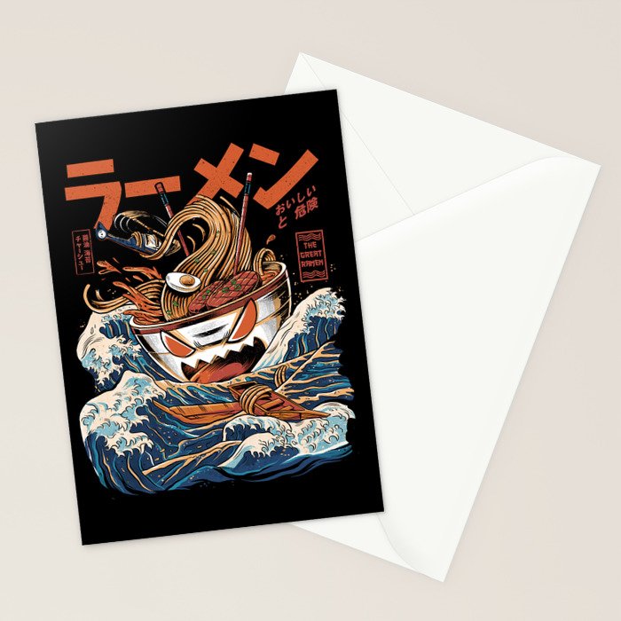 The black Great Ramen Stationery Card Gallery Image 2