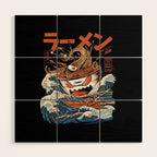 The black Great Ramen Wood Wall Art Gallery Image 1