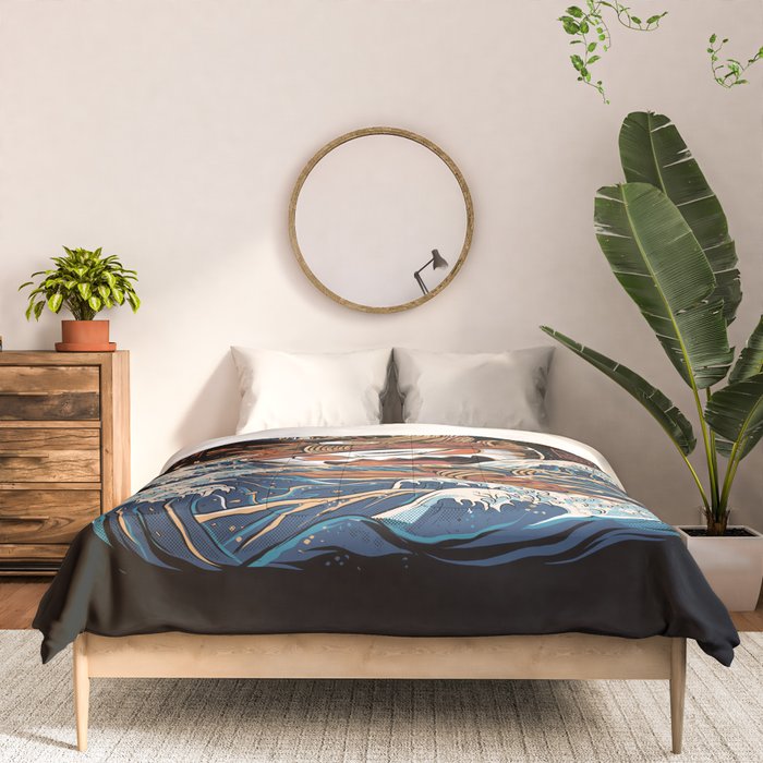 The black Great Ramen Comforter Gallery Image 3