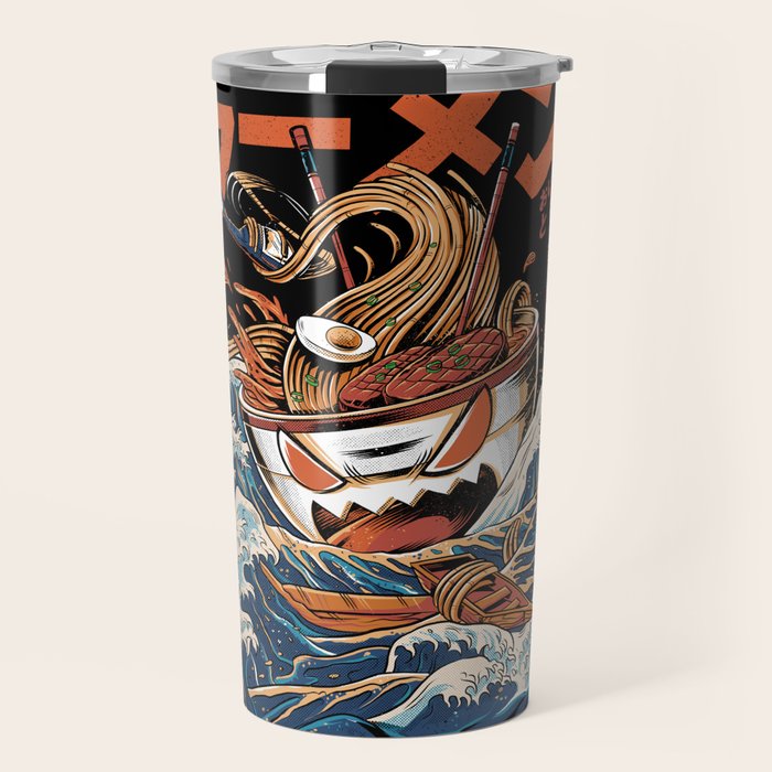 The black Great Ramen Travel Mug Gallery Image 1