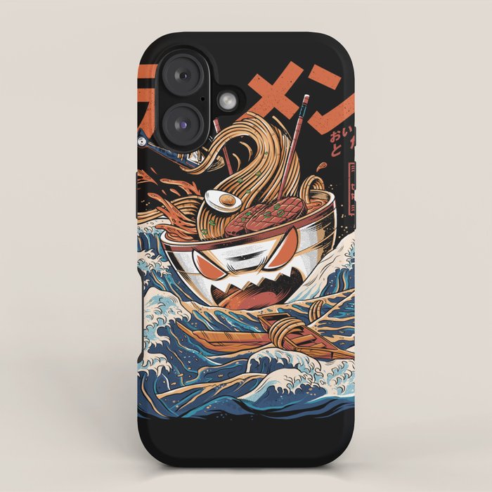 The black Great Ramen iPhone Case Gallery Image 1