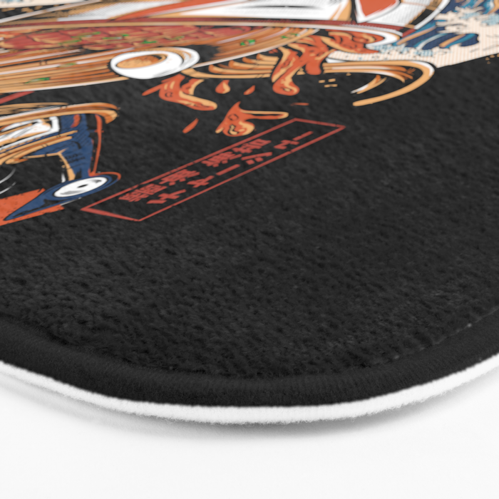 The black Great Ramen Bath Mat Gallery Image 3