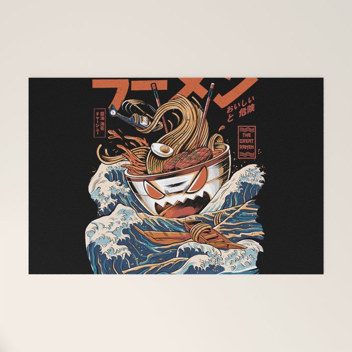 The black Great Ramen Welcome Mat Gallery Image 1