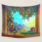 Daybreak By Maxfield Parrish Wall Tapestry Gallery Image 4