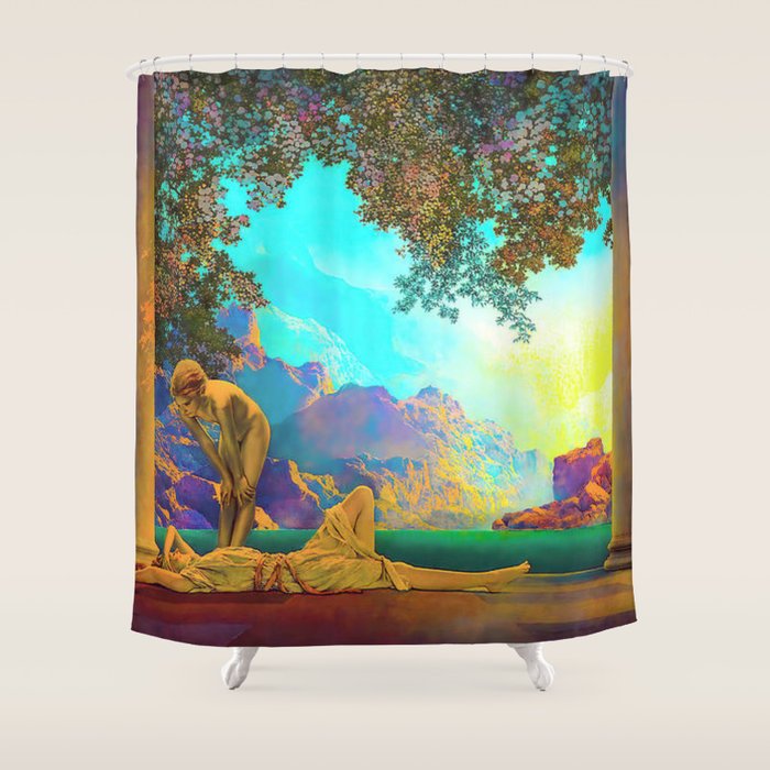 Daybreak By Maxfield Parrish Shower Curtain Gallery Image 1