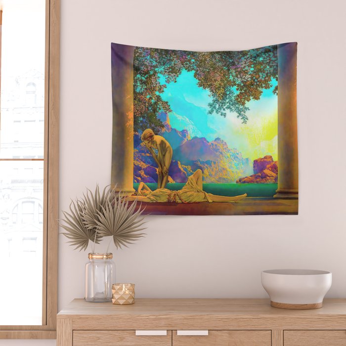 Daybreak By Maxfield Parrish Wall Tapestry Gallery Image 2