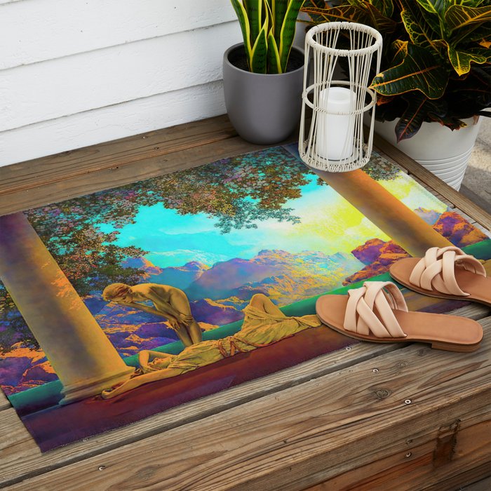 Daybreak By Maxfield Parrish Outdoor Rug Gallery Image 2