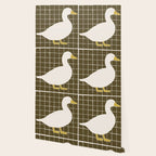 Folk Tile White Duck Wallpaper Gallery Image 2