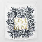 C'est la Vie - Grey & Gold Wall Tapestry Gallery Image 4