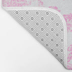 Pink Toile De Jouy Print Bath Mat Gallery Image 2