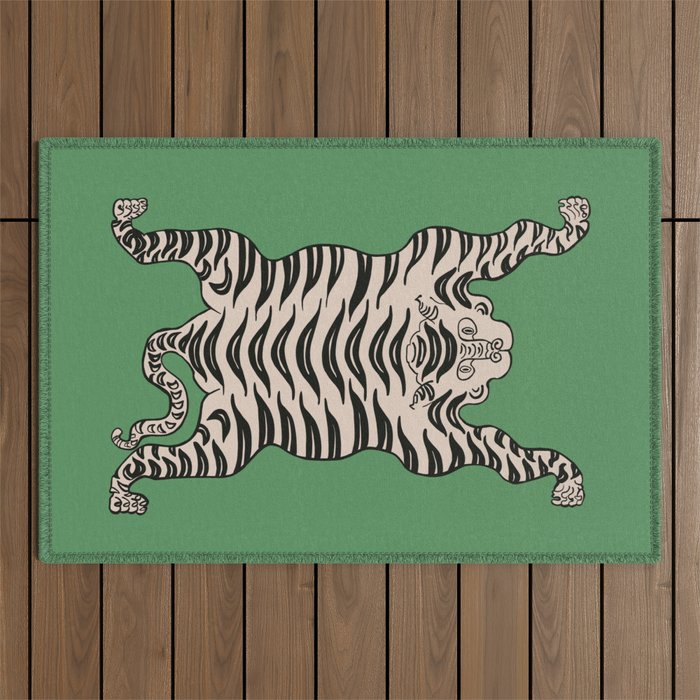 Tiger Green Outdoor Rug Gallery Image 1