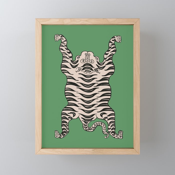 Tiger Green Mini Art Print Gallery Image 1