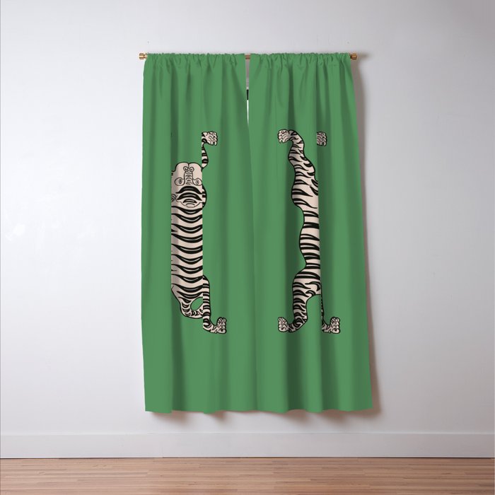 Tiger Green Window Curtain Gallery Image 3