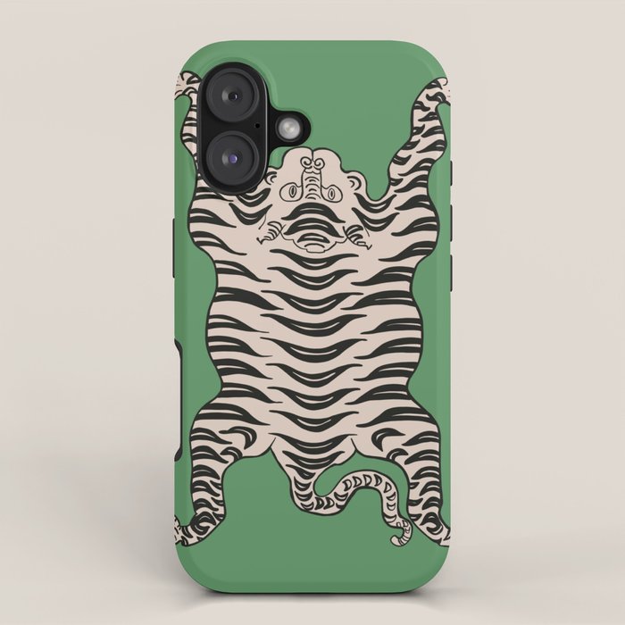 Tiger Green iPhone Case Gallery Image 1