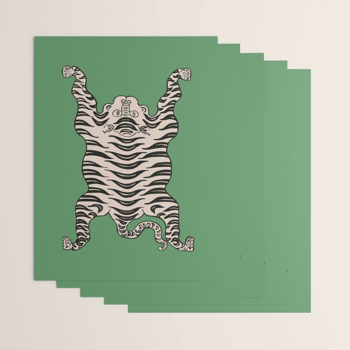 Tiger Green Wrapping Paper Gallery Image 3