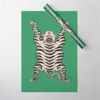 Tiger Green Wrapping Paper Gallery Image 1