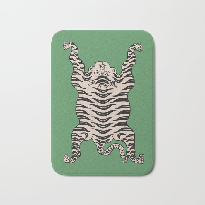 Tiger Green Bath Mat Gallery Image 1