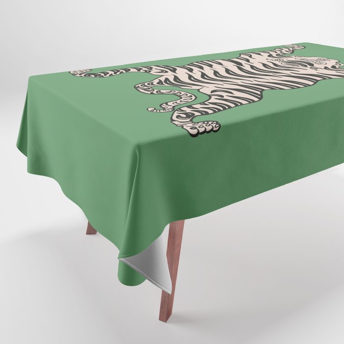 Tiger Green Tablecloth Gallery Image 1