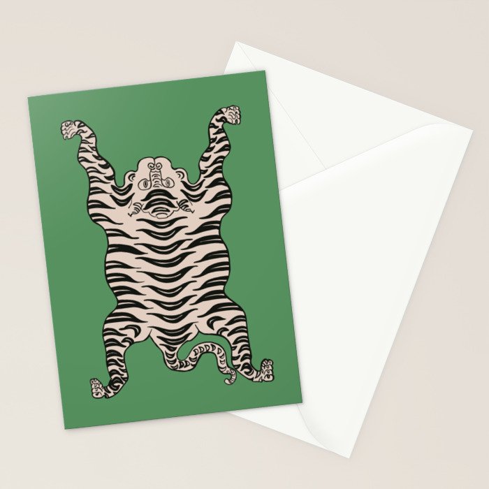 Tiger Green Stationery Card Gallery Image 2
