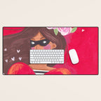 Portrait woman you stole my heart Desk Mat Gallery Image 1