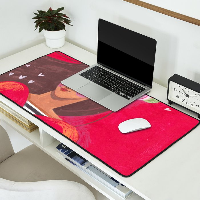 Portrait woman you stole my heart Desk Mat Gallery Image 2