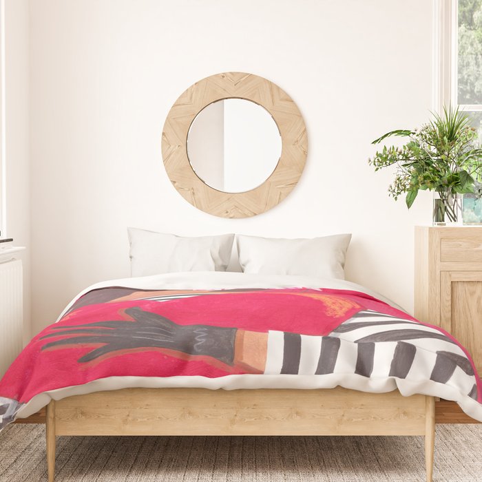 Portrait woman you stole my heart Duvet Cover Gallery Image 3