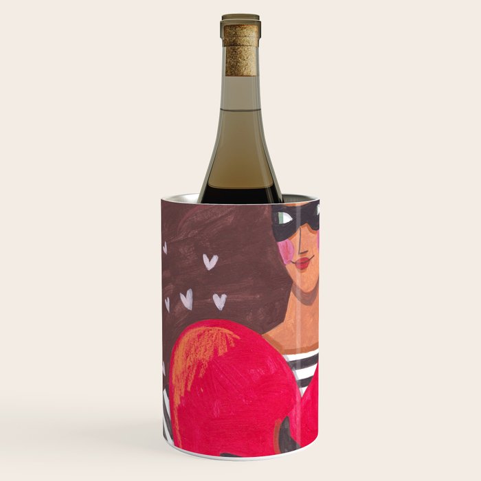 Portrait woman you stole my heart Wine Chiller Gallery Image 2