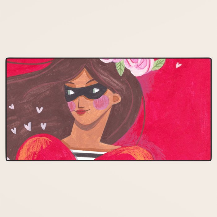 Portrait woman you stole my heart Desk Mat Gallery Image 3