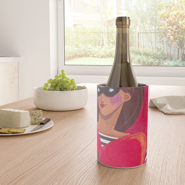 Portrait woman you stole my heart Wine Chiller Gallery Image 4