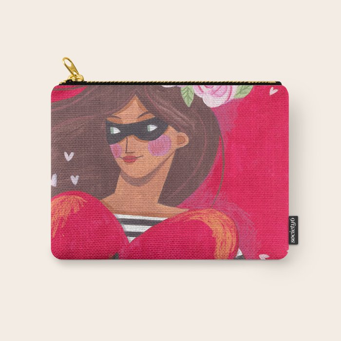 Portrait woman you stole my heart Carry All Pouch Gallery Image 1