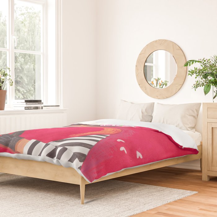 Portrait woman you stole my heart Duvet Cover Gallery Image 2